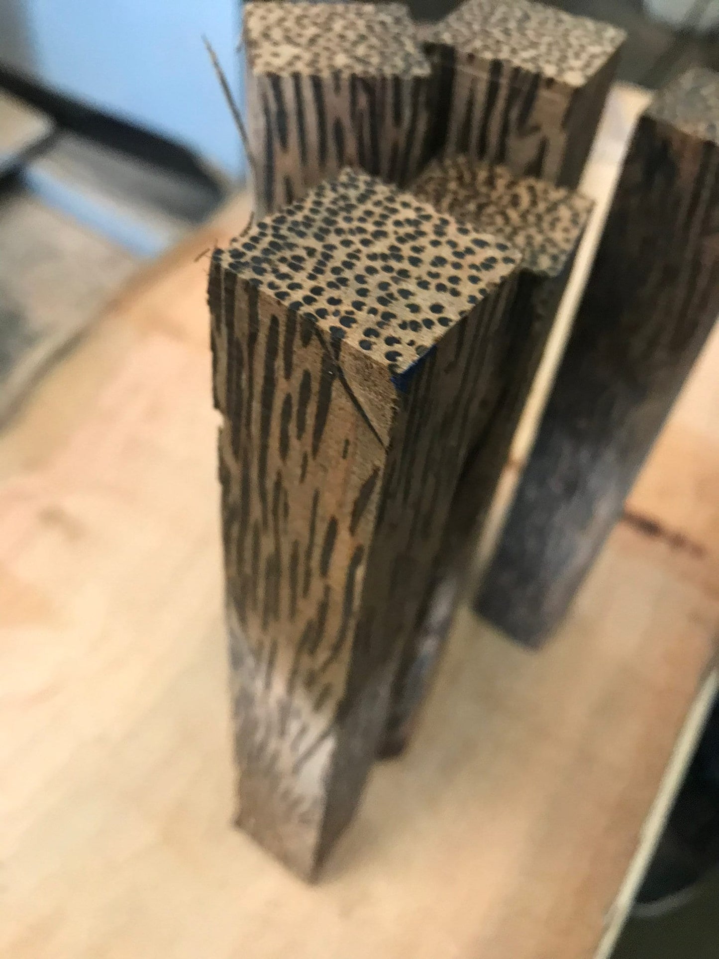 California exotic hardwoods combo pack of 10 Pen blanks 1"x1"x6 | #Black Palm #Zebra wood #