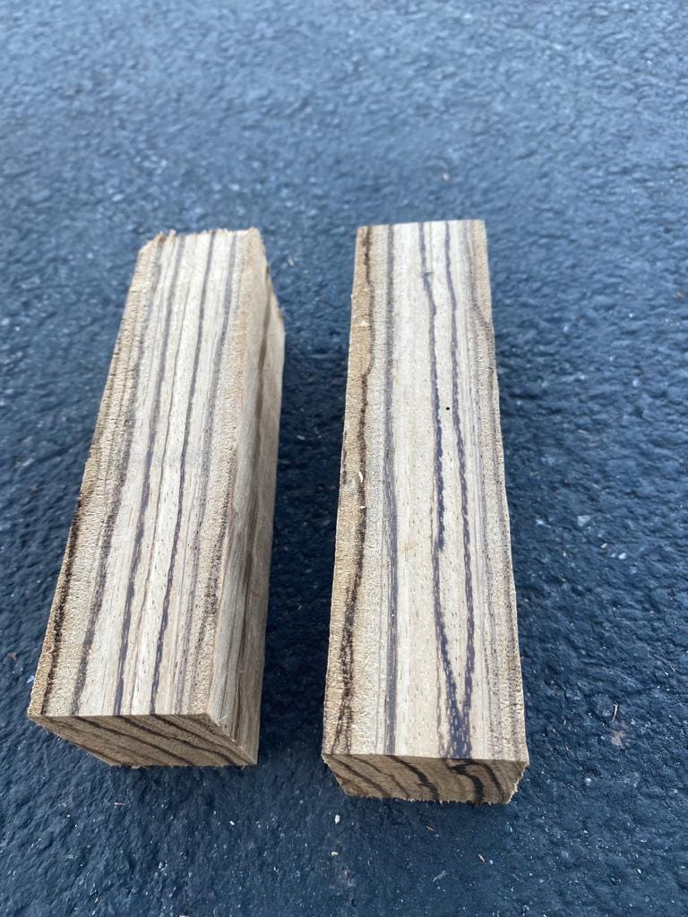 California exotic hardwoods combo pack of 10 Pen blanks 1"x1"x6 | #Black Palm #Zebra wood #