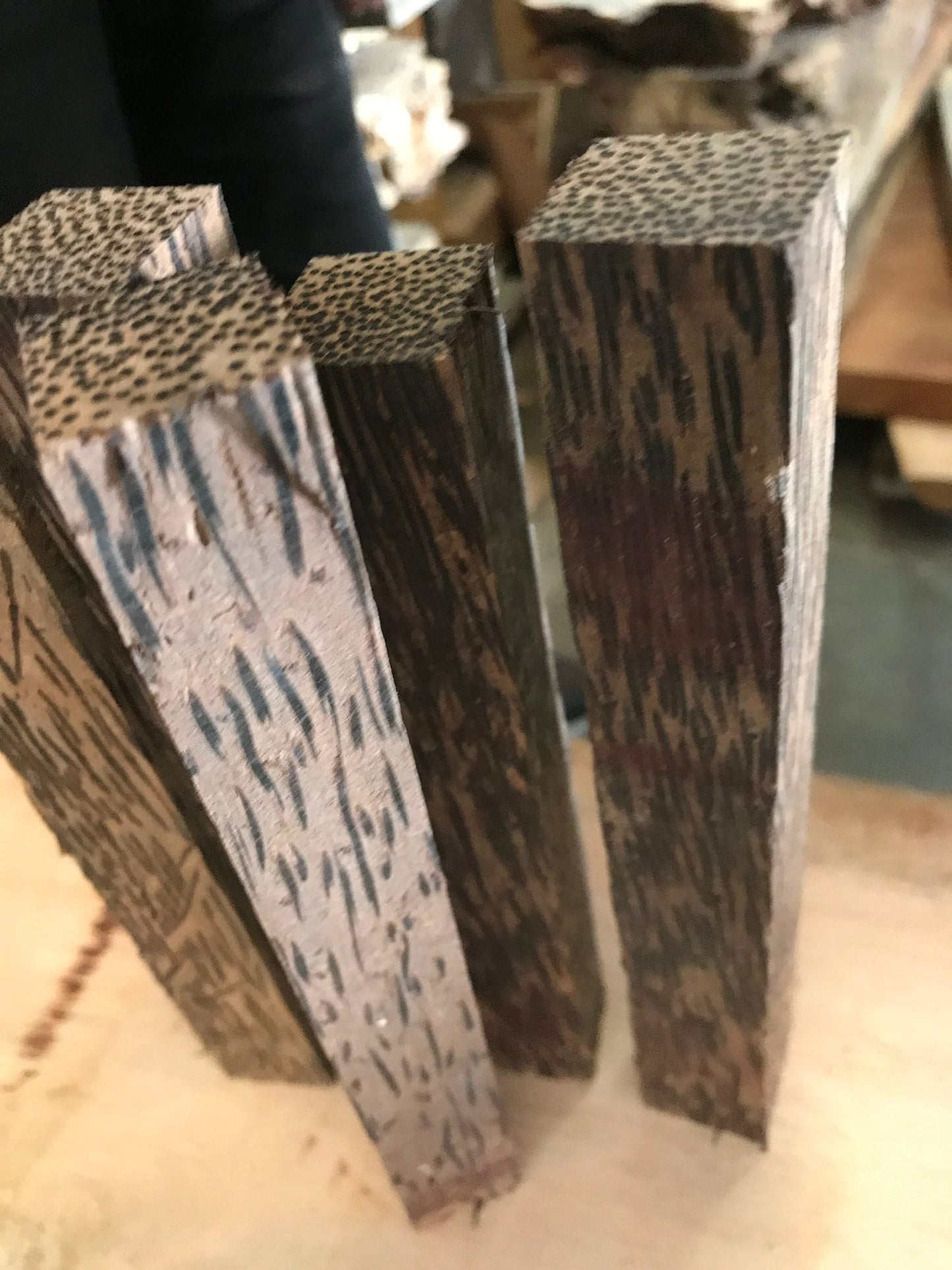 California exotic hardwoods combo pack of 10 Pen blanks 1"x1"x6 | #Black Palm #Bolivian rosewood #