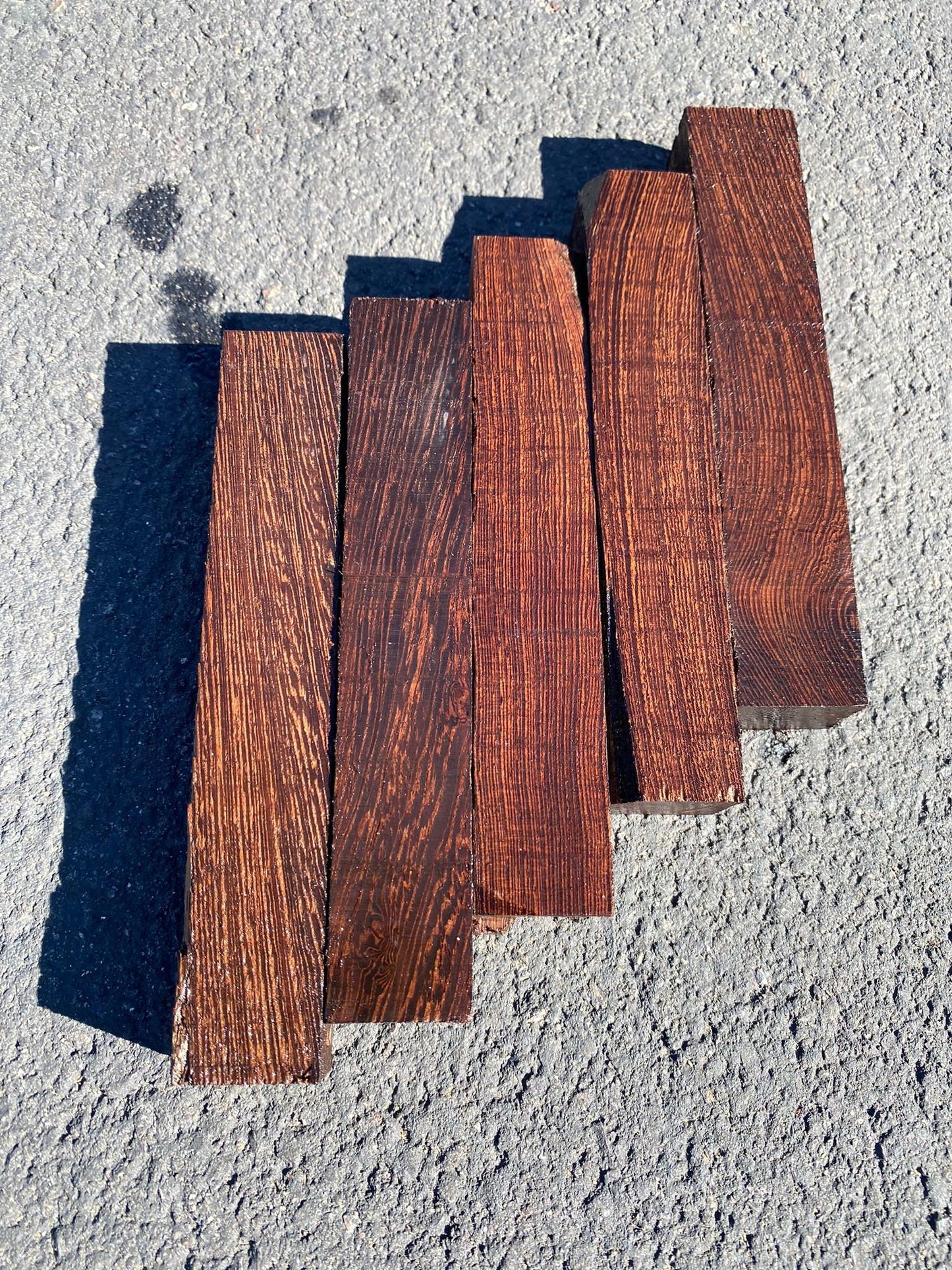 California exotic hardwoods pack of 16 Pen blanks 1"x1"x6 | #Black Palm # Wenge # Zebra wood #Pau Rosa