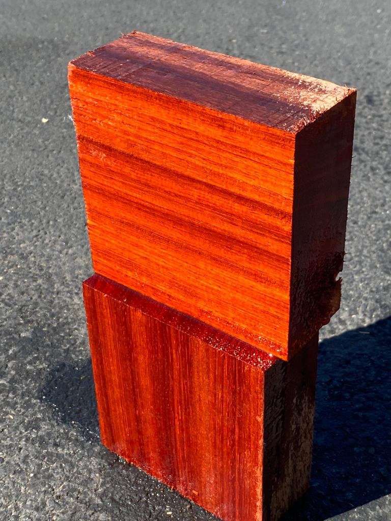 Exotic beautiful 2 PC combo pack Padauk wood turning wood bowl blank 10" x 10" x 2" LATHE SIZE block free shipping