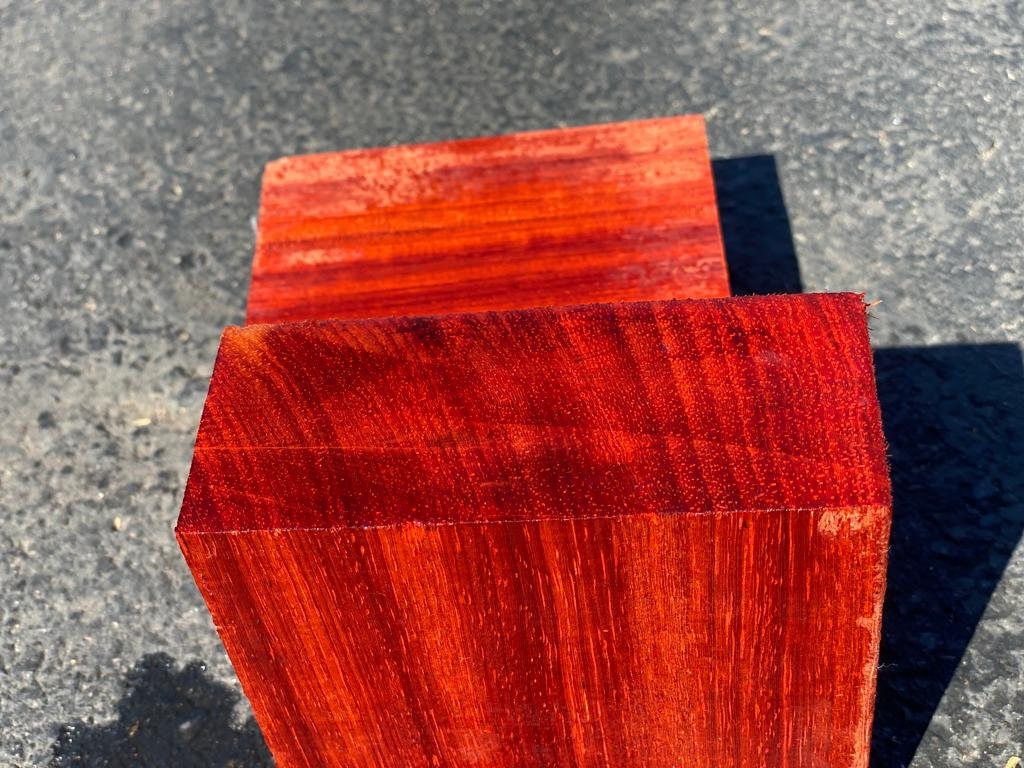 Exotic beautiful 2 PC combo pack Padauk wood turning wood bowl blank 10" x 10" x 2" LATHE SIZE block free shipping