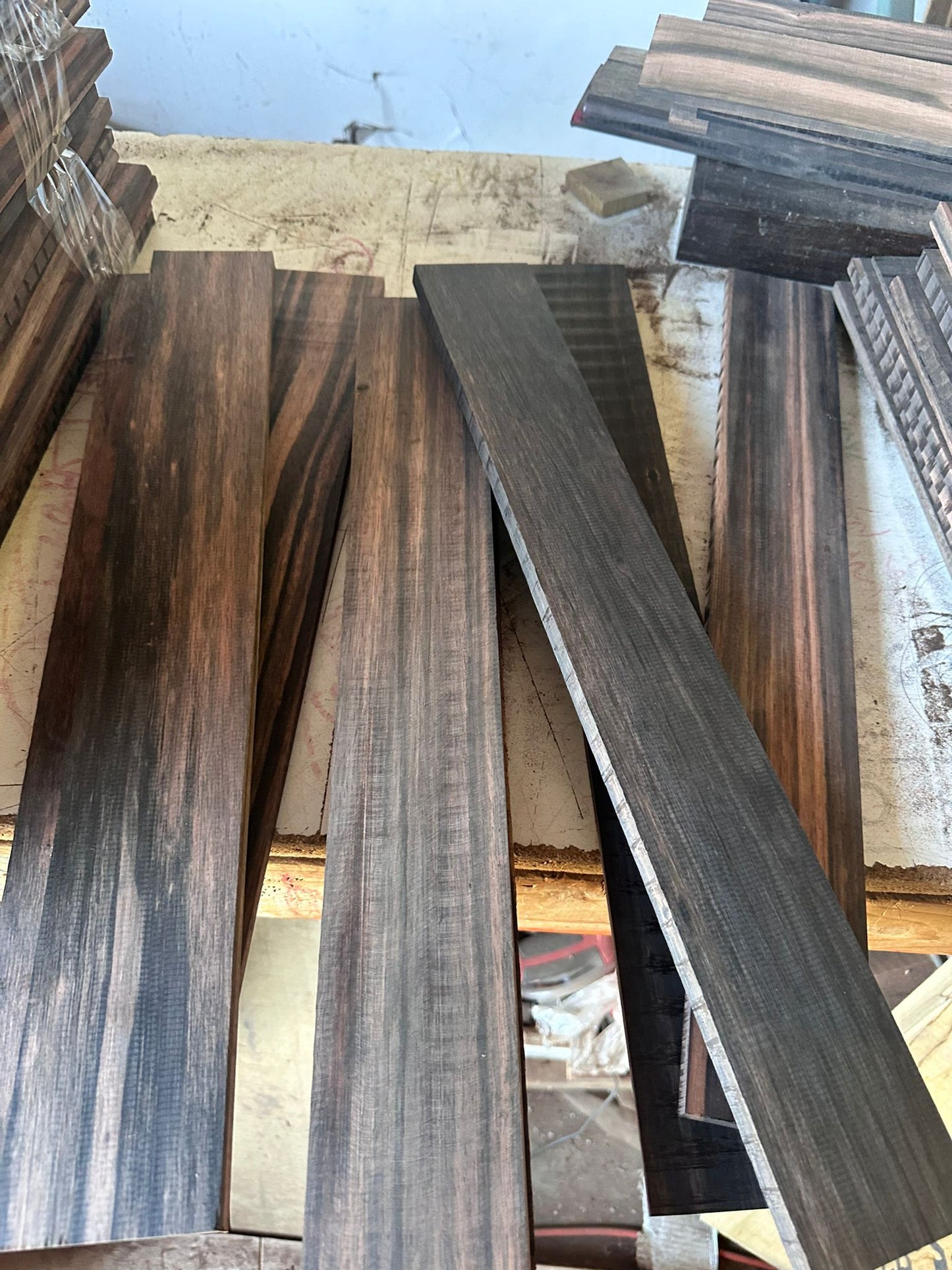 Macassar Ebony 21" x 3" x 3/8"- Wide 7 String bass