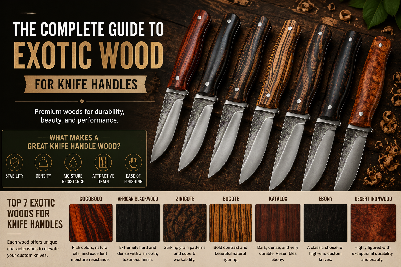 The Complete Guide to Exotic Wood for Knife Handles