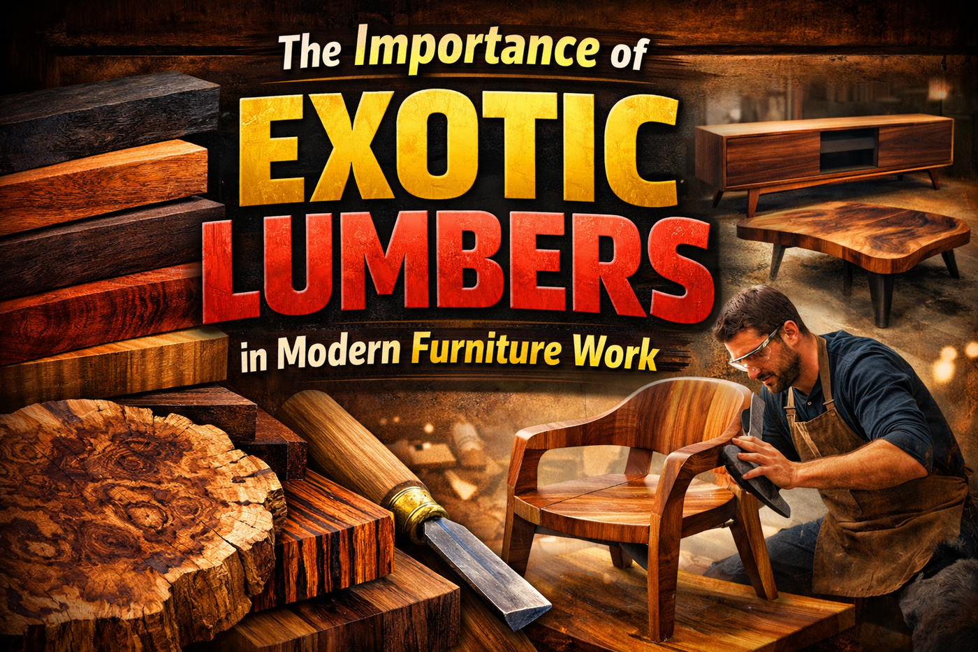 The importance of exotic lumbers in moderns furniture work