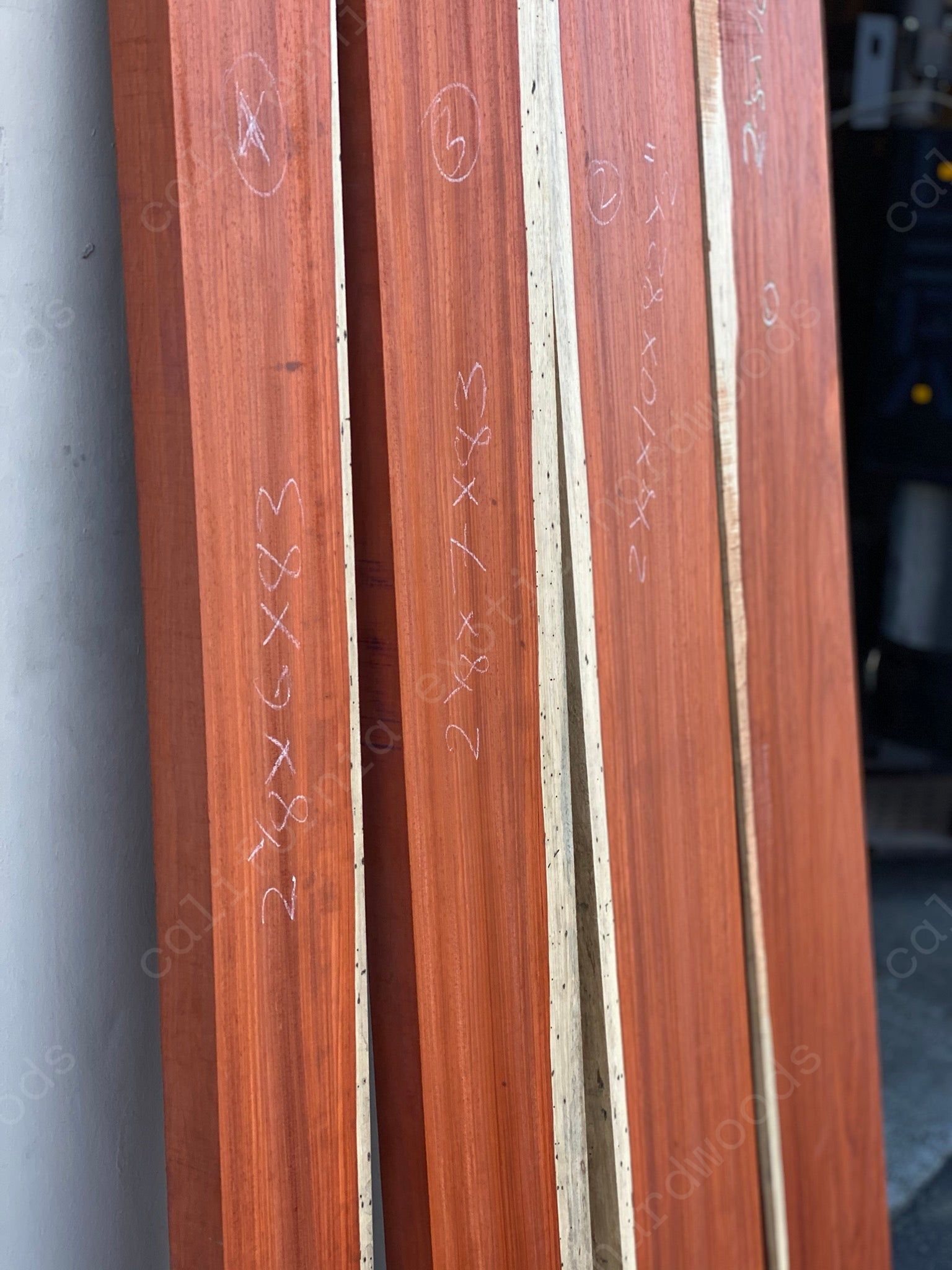 Paquete de madera de Padauk de 4 piezas