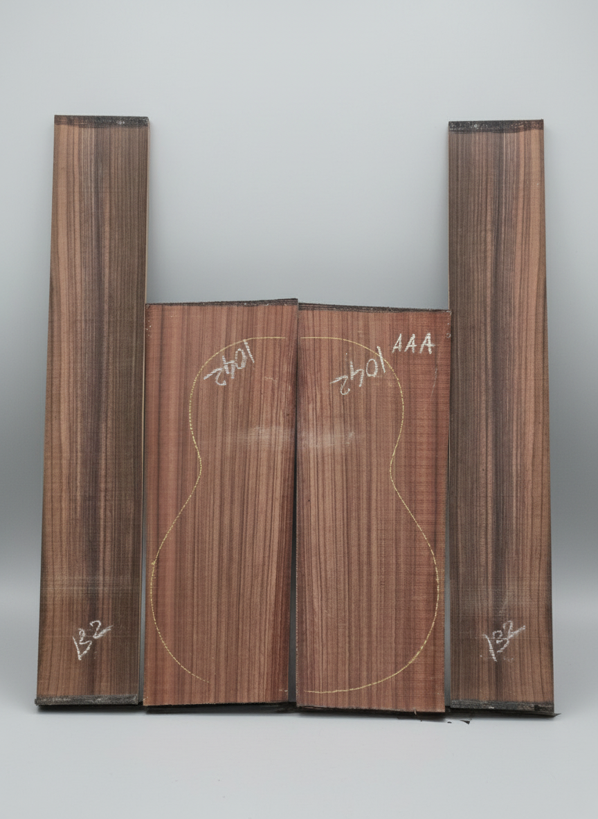 East Indian Rosewood Dreadnought Back and Side Set – AAA Grade