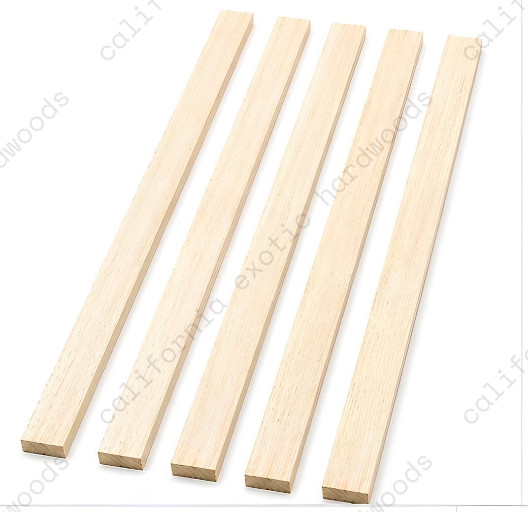 White Limba Binding Wood Strips, Pack of 5, for Guitar Binding and Fine Woodworking