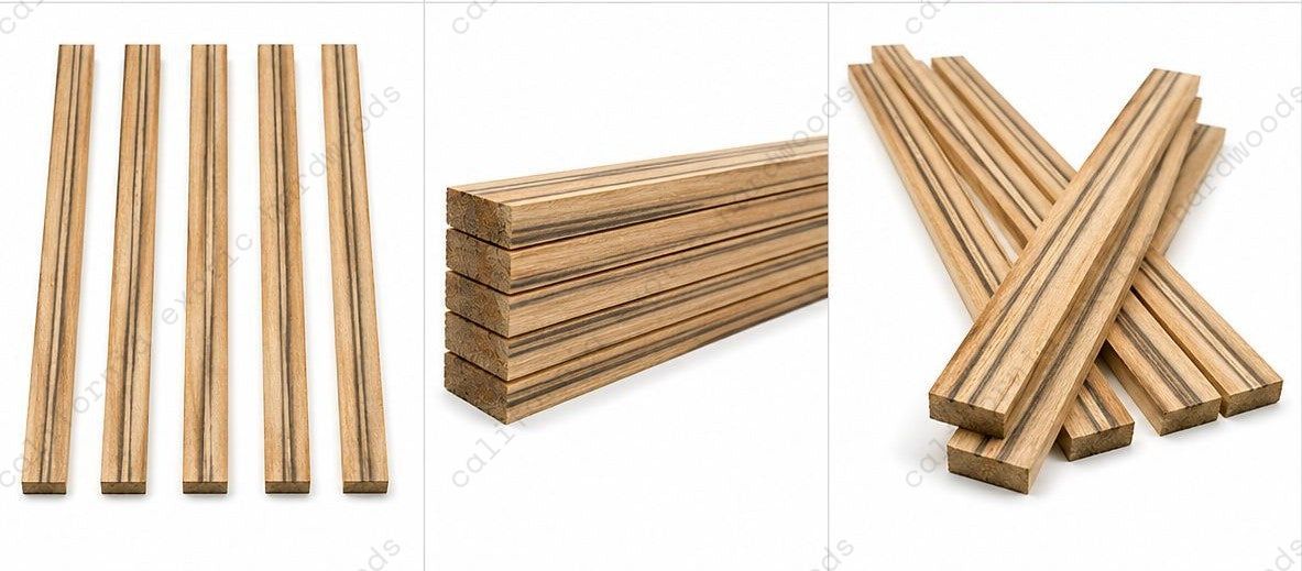 Pack of 5 Unique Mango Binding Wood Strips – 35" Length for Guitar & Fine Woodworking