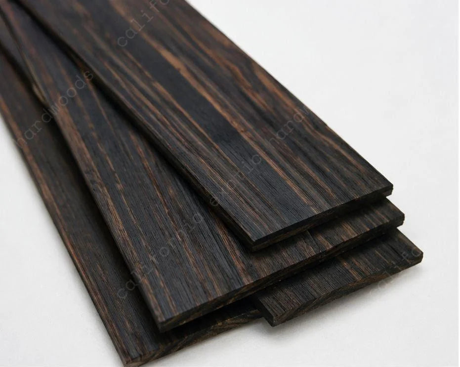 Diapasón en blanco de ébano indio rayado para guitarra – Madera tonal de luthier para la construcción de guitarras