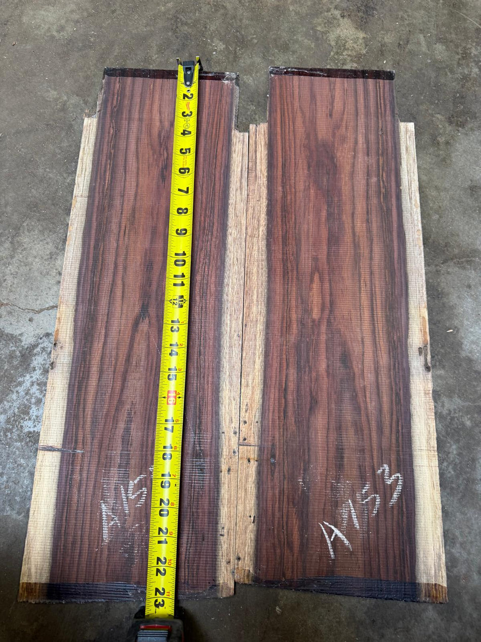 East Indian Rosewood Electric Guitars Drop Tops  (#A 153) 3/16 x 15” x 23 1/4”