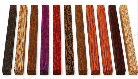 Exotic Wood Turning Blanks Combo Pack (1" x 1" x 18")