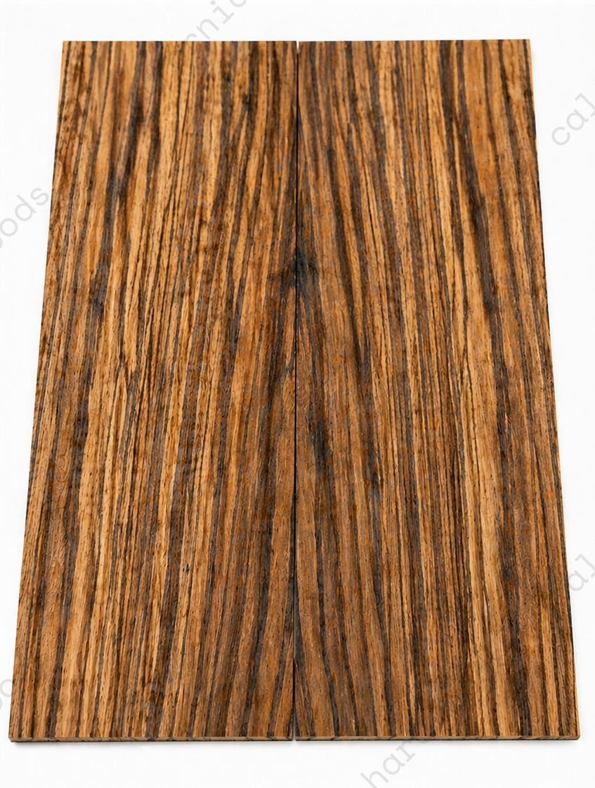 Zebrawood Bookmatched Guitar Drop Tops (21 x 7-14 x 14)