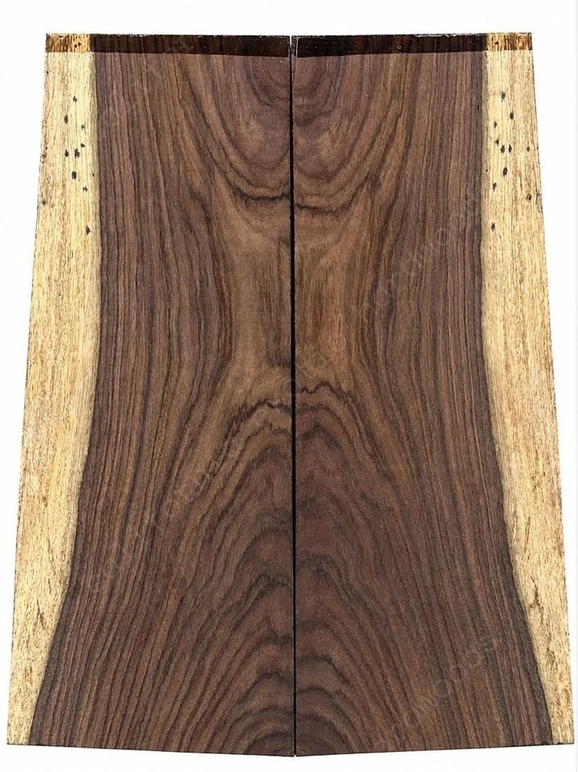Juego de tapa en libro de palisandro de la India oriental – Madera para instrumentos de grado de exhibición con vetas – 24” x 8” x 3/16” – Juego de tapa de guitarra y bajo raro n.º 1349