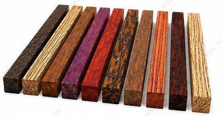 Exotic Wood Turning Blanks Combo Pack (1" x 1" x 12")