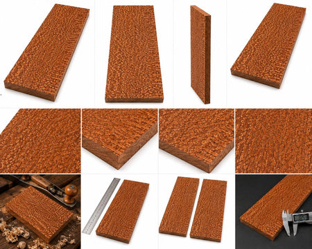 2 Pieces Gorgeous Leopardwood Boards – 4" Wide x 12" Long x 1/4" Thick Exotic Hardwood Lumber