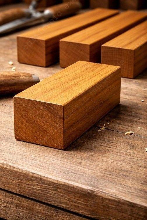 Genuine Teak Wood Turning Blank – Hardwood for Fine Craft Projects