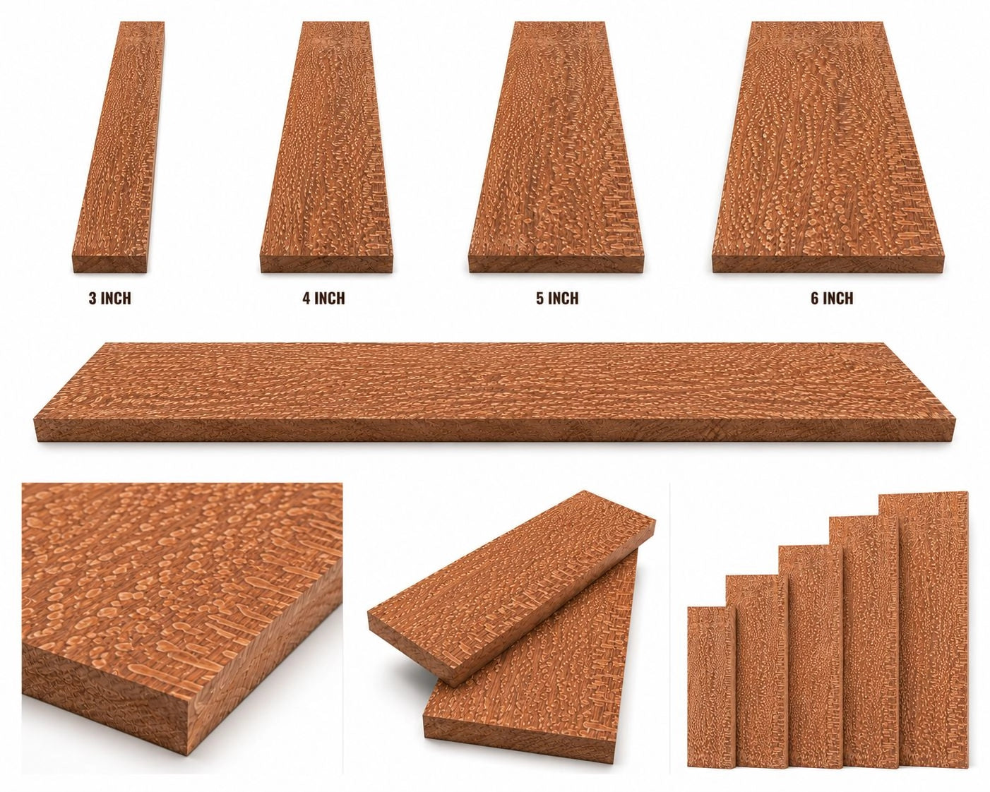 3/4" Thick Leopardwood Dimensional Boards – Exotic Hardwood Lumber for Fine Woodworking