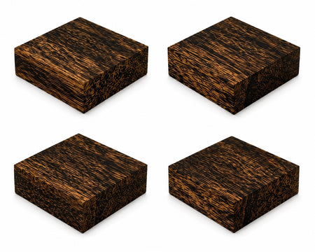 Exotic Hardwood Bowl Blank Combo Pack: Mango, Purpleheart, Granadillo, Mahogany, Black Palm