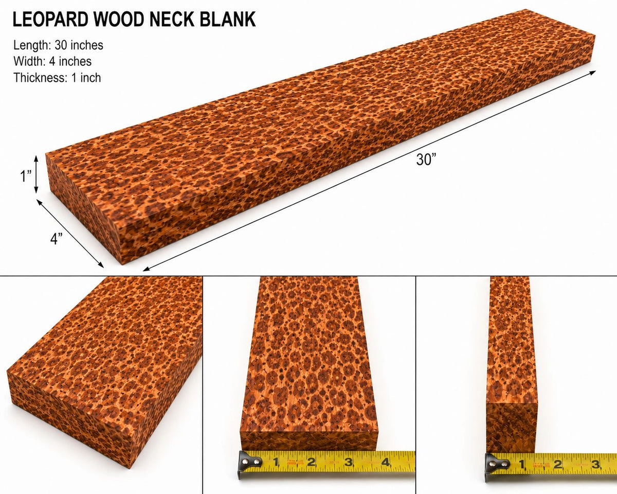 East Indian Rosewood & Leopardwood Wood Blanks – Exotic Hardwood Combo Pack (10 Pieces)