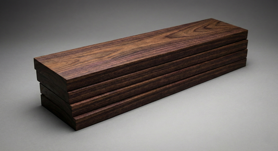 Pack of 3 Exotic East Indian Rosewood Thin Lumber Board (1" x 2" x 12")
