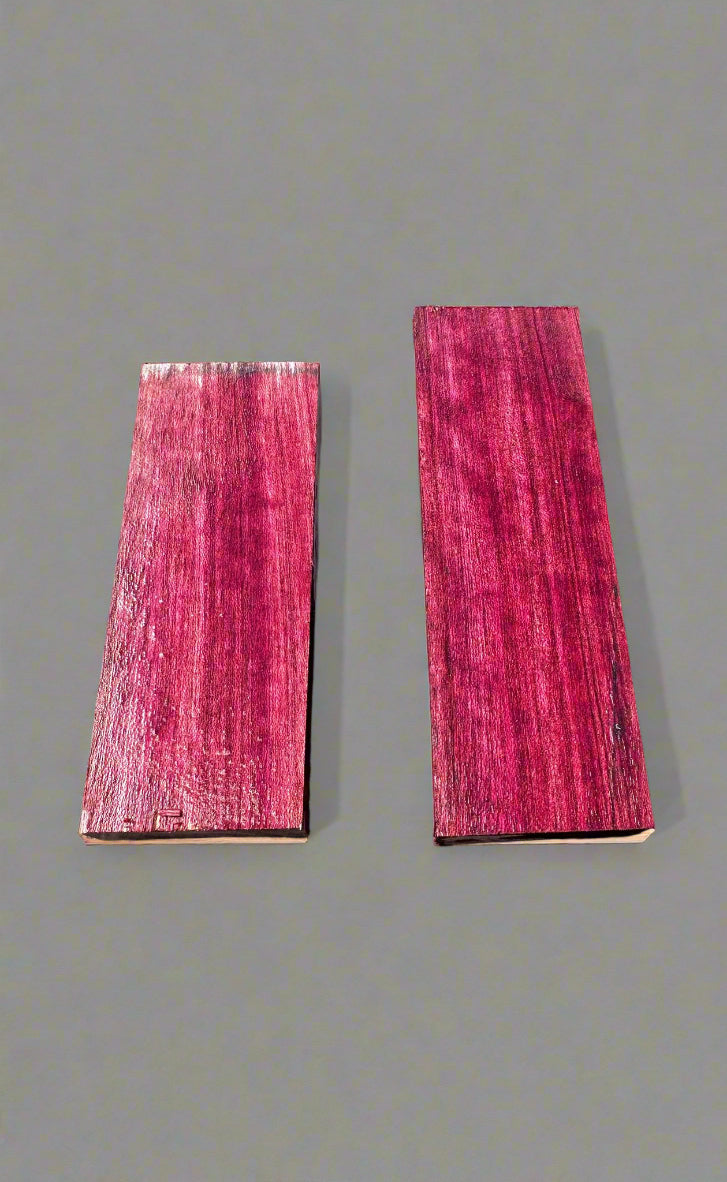 Pack of 8, Purpleheart Wood Knife Blanks/Knife Scales Bookmatched 5"x1-1/2"x3/8"