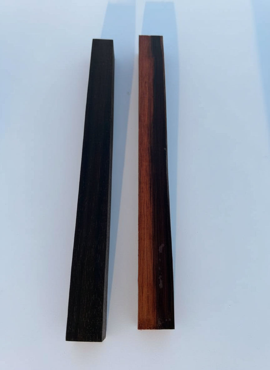 Macassar Ebony Pen blanks 1 inch x 1 inch x 6