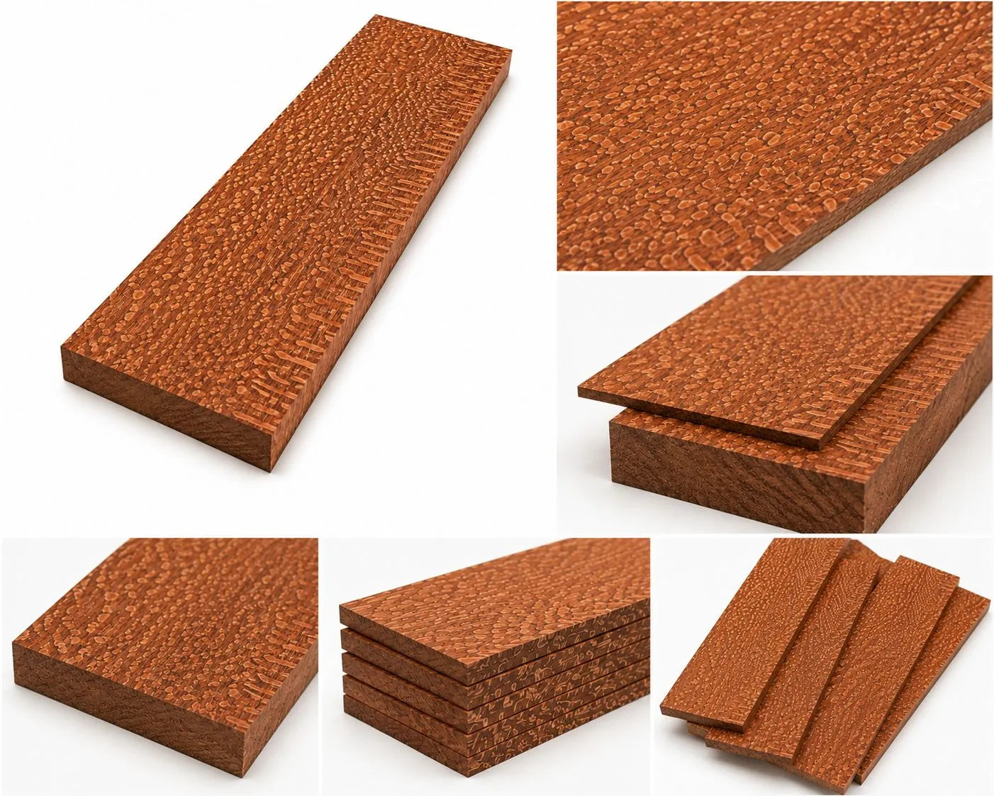 Leopardwood Wood Blanks – 1/8" x 3" x 24" Exotic Hardwood Craft & Guitar Wood