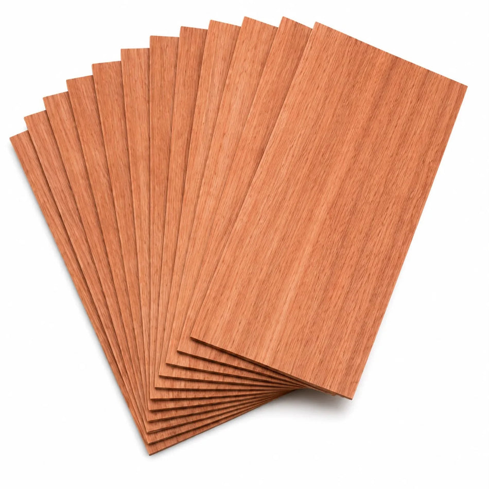 Paneles de madera de cedro español para hacer humidores – Paquete de 10 unidades (20,32 x 7,62 x 0,4 cm)