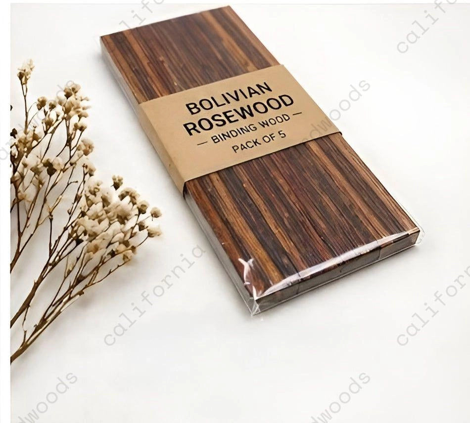 Pack of 5 Bolivian Rosewood Binding Wood Strips