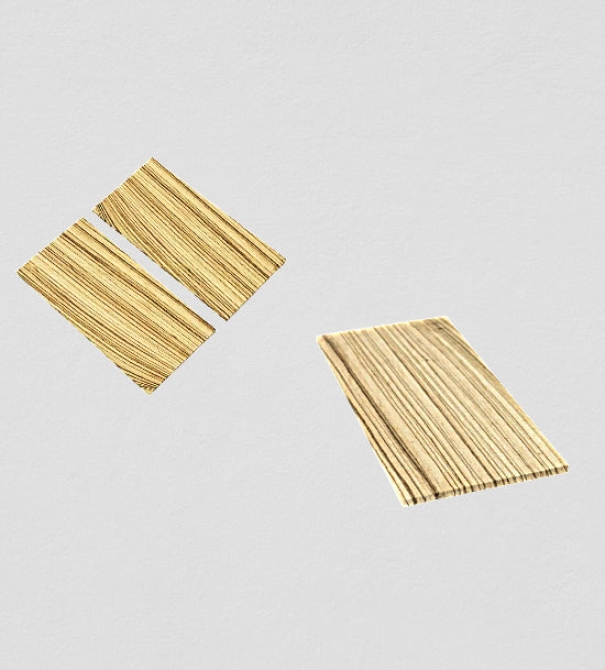 Chapa de madera de cebra | Marquetería - 200 mm x 100 mm x 4 mm