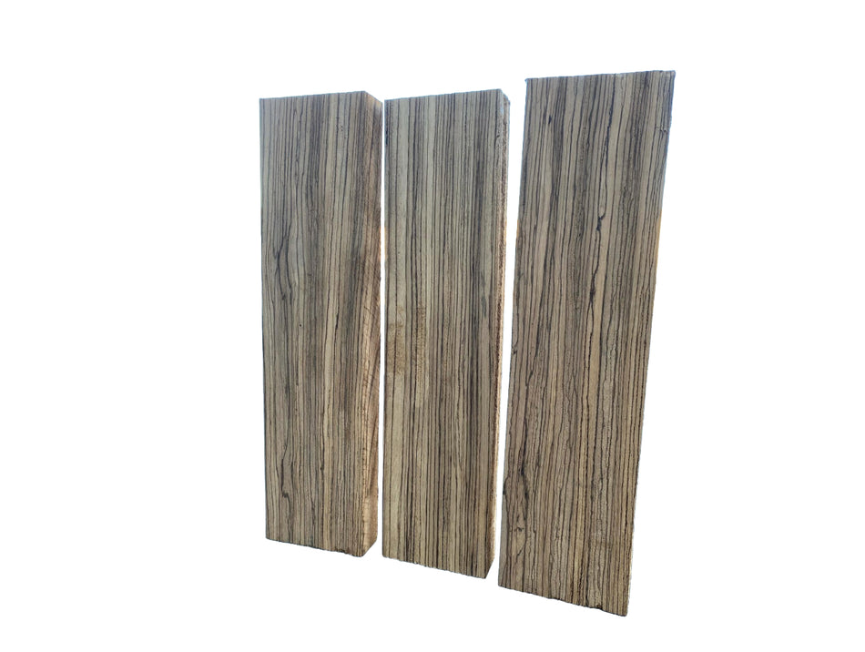 Zebrawood Book Matched Guitar Carved Tops/Plates - 21” x 7” x 5/8”