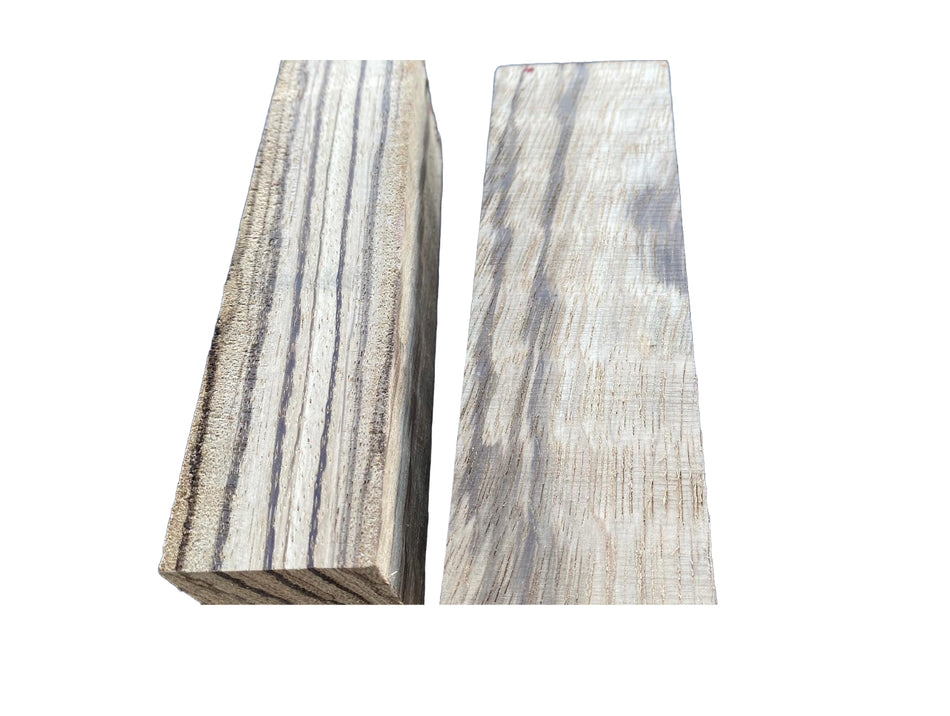 Espadas y piezas en blanco de cuchillos de madera de cebra, emparejadas, de 5" x 1-1/2" x 3/8"