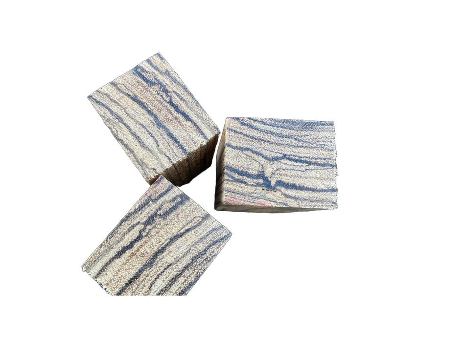 Espadas y piezas en blanco de cuchillos de madera de cebra, emparejadas, de 5" x 1-1/2" x 3/8"