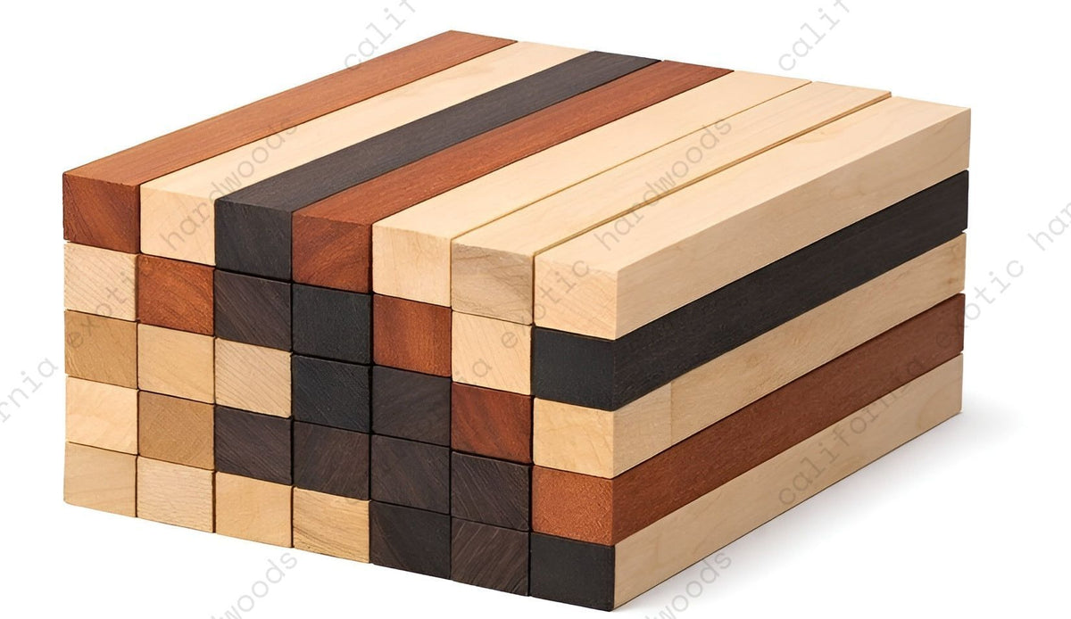 Combo of 15 , 3/4" Lumber Boards | Cutting Board | Sapele, Wenge & Maple