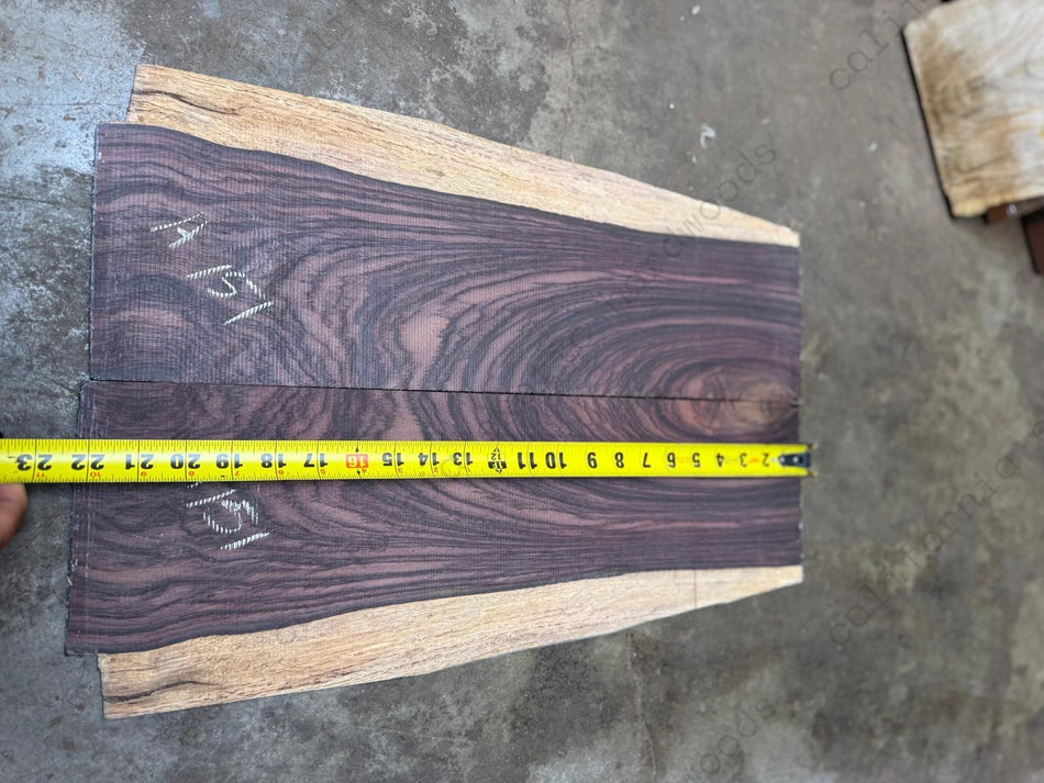 Figured East Indian rosewood Bookmatch sets ( 22 “ x15” x 3/16” )  #A151