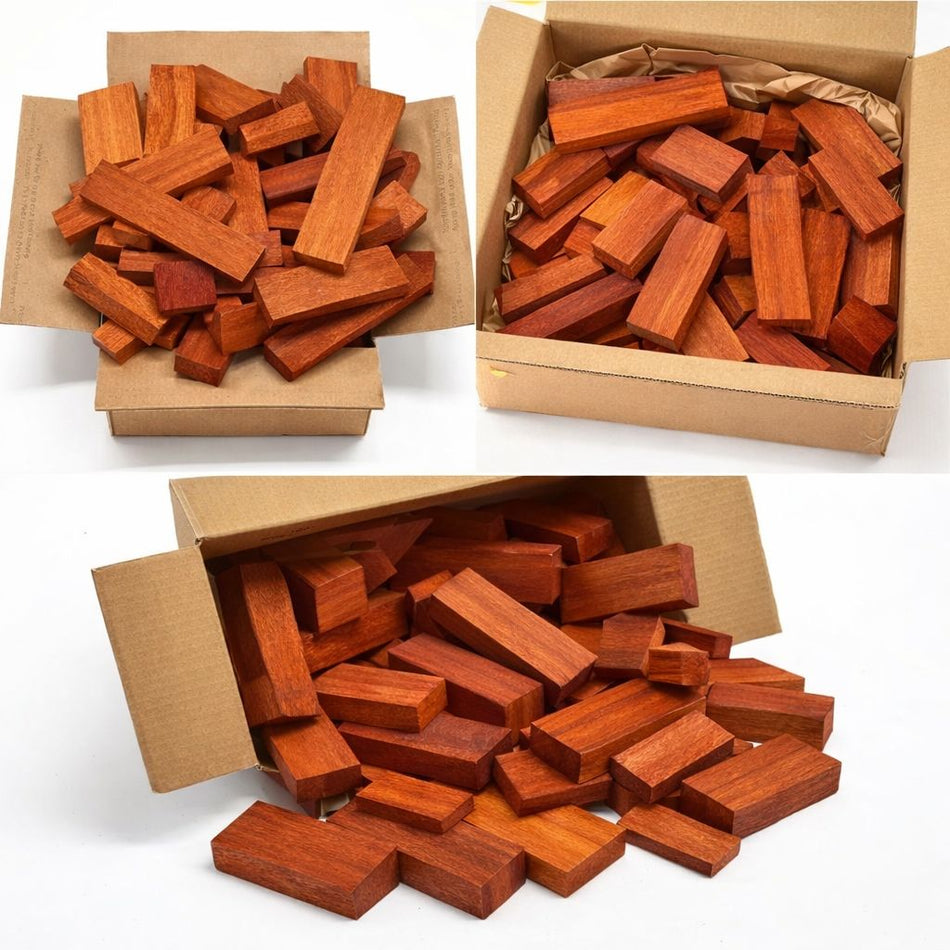 Box of Mahogany Wood Scrap DIY Craft Carving Scroll Short Lumber Cutoff Boards