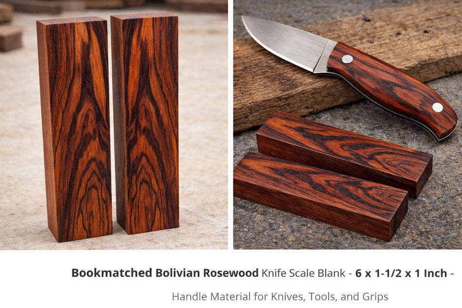 Bolovian rosewood  Knife Scale Blank- 6 x 1-1/2 x 1 Inch