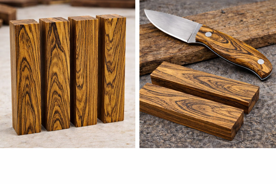 Bocote Knife Blanks / Knife Scales – 5" x 1-1/2" x 1"