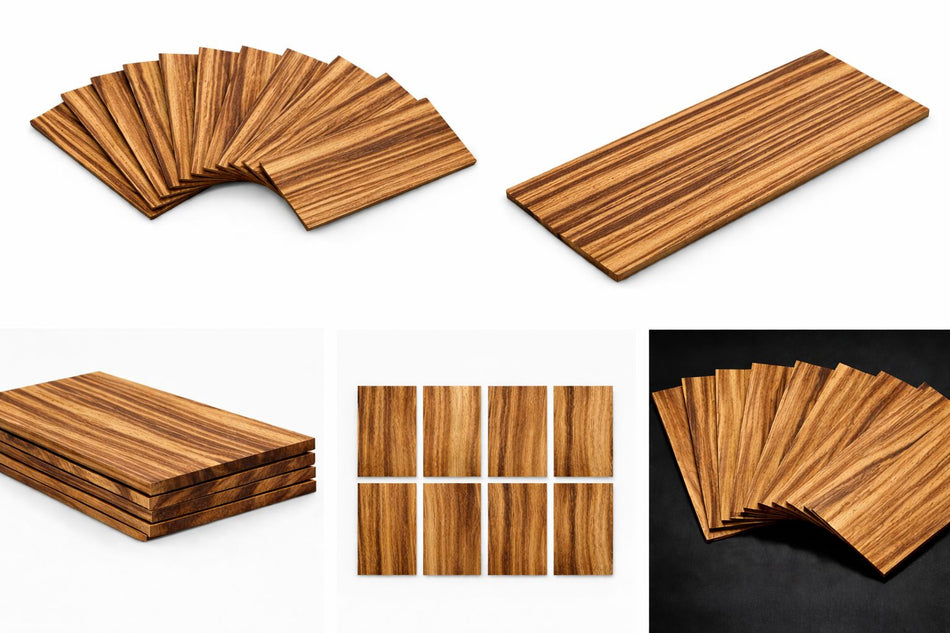 Zebrawood Guitar Headplate Wood Blank