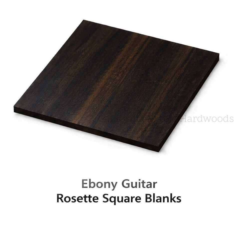Ebony Guitar Rosette Square Blanks – 6” x 5” x 3mm