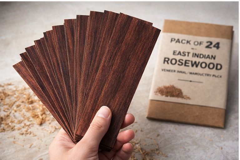 Pack Of 24, East Indian Rosewood Veneer Inlay / Marquetry Pack