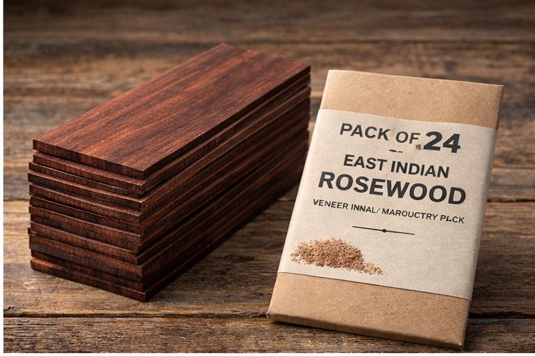 Pack Of 24, East Indian Rosewood Veneer Inlay / Marquetry Pack