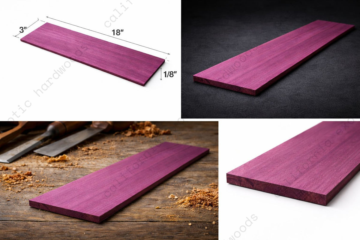 Purpleheart Raw Wood Veneer