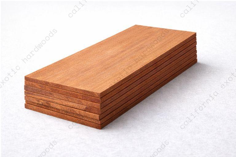 Spanish Cedar Wood Veneer | Marquetry Inlay - 200mm x 100mm x 4mm