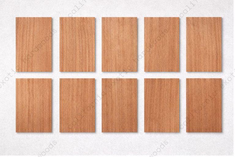 Spanish Cedar Wood Veneer | Marquetry Inlay - 200mm x 100mm x 4mm