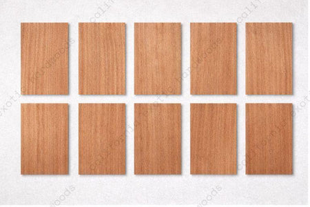 Spanish Cedar Wood Veneer | Marquetry Inlay - 200mm x 100mm x 4mm