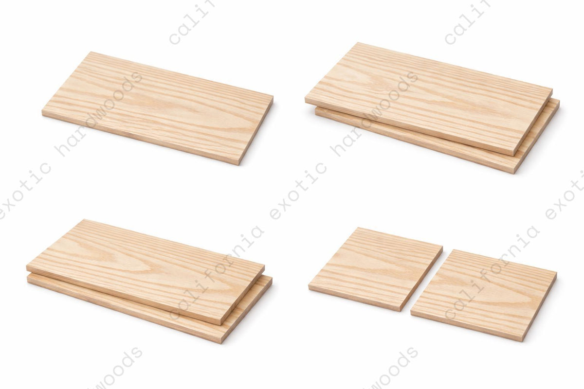 White Ash Wood Veneer | Marquetry Inlay - 200mm x 100mm x 4mm