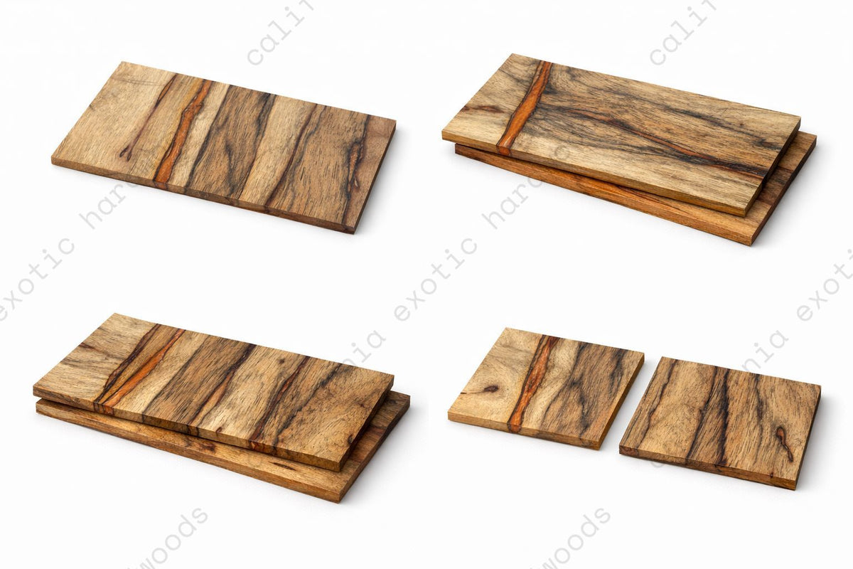 Black Limba Guitar Headplate Wood Blank – 8" x 4" x 1/8"