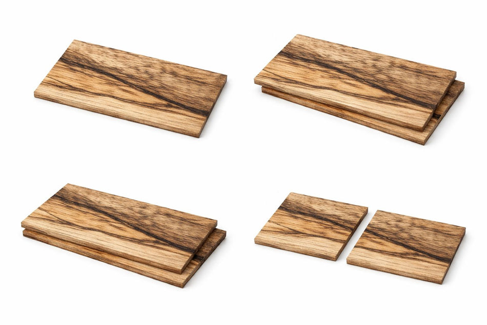 Black Limba Wood Veneer | Marquetry Inlay - 200mm x 100mm x 4mm